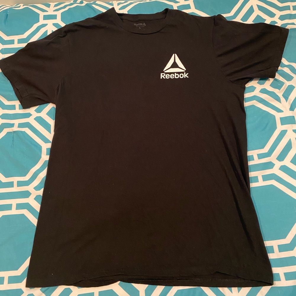 Reebok logo black t shirt